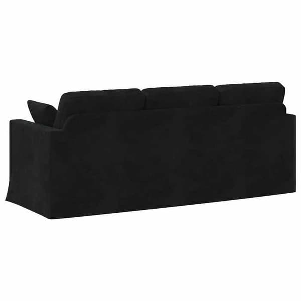 Svart Soffa 198 x 78 x 80 cm Sammet