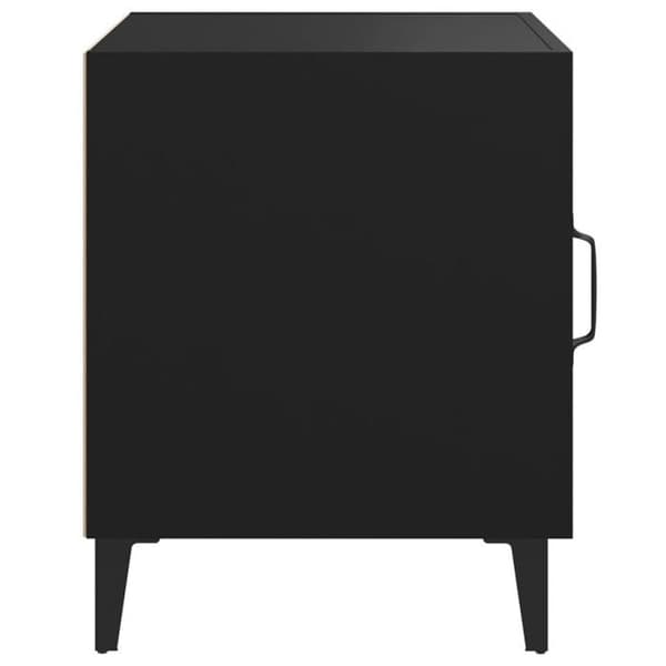 vidaXL Sängbord 2 st Black Engineered Wood 812063