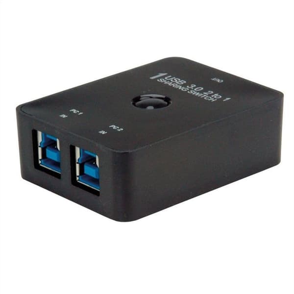 USB 3.2 Gen 1-switch - Value - 14.99.2015 - 2 portar - Svart