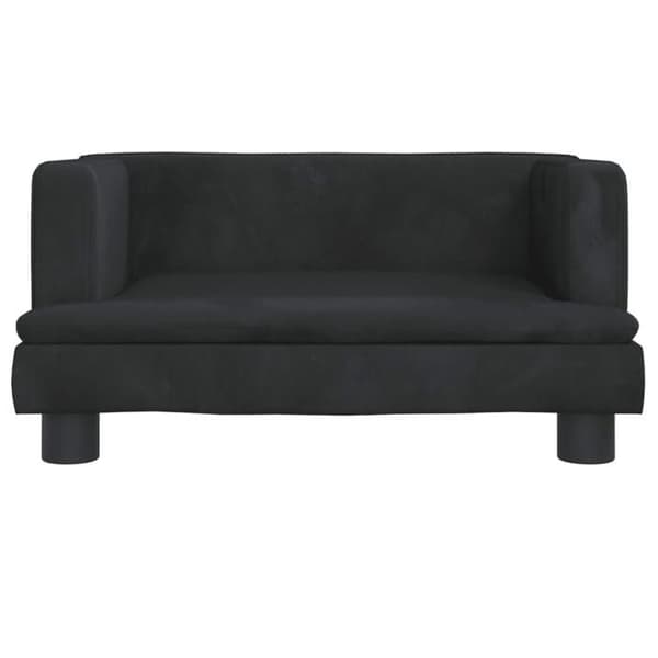 vidaXL Barnsoffa svart 60x40x30 cm sammet 3196321