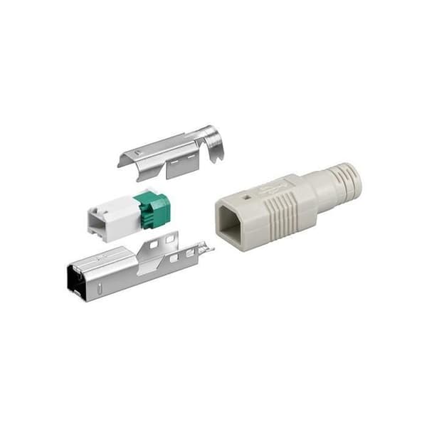 USB B Hane GOOBAY - Verktygsfri installation - Svart - 1m