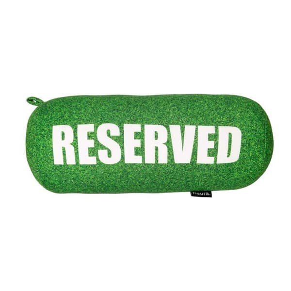 Cushion - Spricka - Strandkudde 'reserverad' - Grön - Cylindrisk - 29 x 12 cm