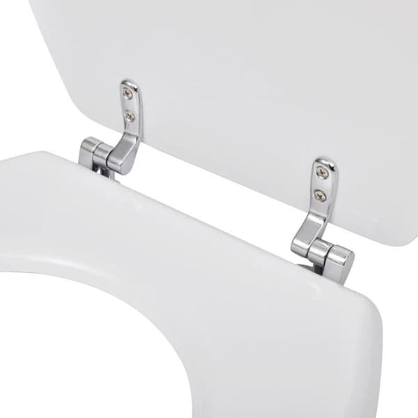 vidaXL Toalettsits med MDF-lock Enkel Design Vit