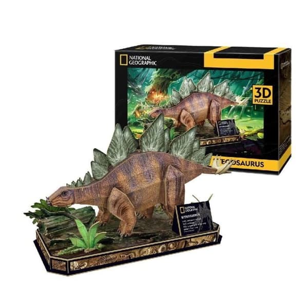 Pussel 3D - CUBICFUN - Stegosaurus - 62 bitar - Multikolor - Från 8 år