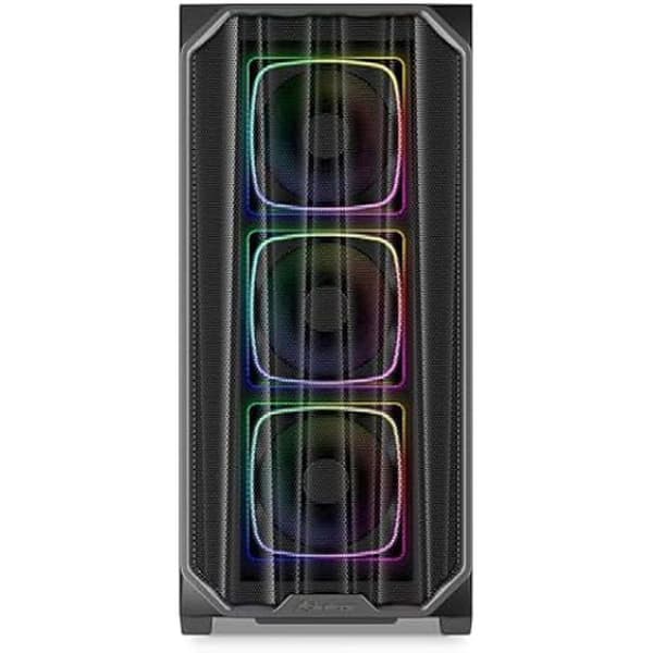 PC-chassi ATX - SHARKOON - AK5M RGB - 4 PWM RGB-fläktar - Stöder 11 fläktar - Rymlig design