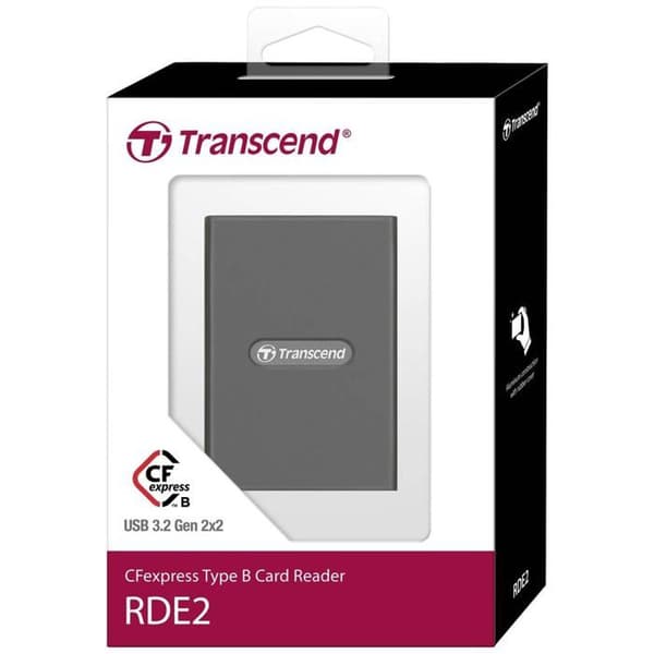 Transcend RDE2 Extern USB 3.1 Minneskortläsare (2:a generationen), CompactFlash grå