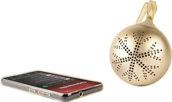 Bluetooth-högtalare - BIGBEN - Julgranskula - Guld