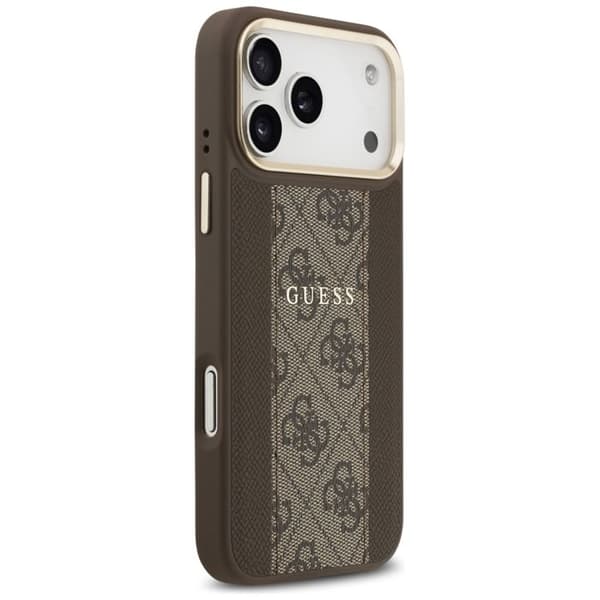 Guess Hardcase 4G Stripe MagSafe för iPhone 17 Pro Max - Brun
