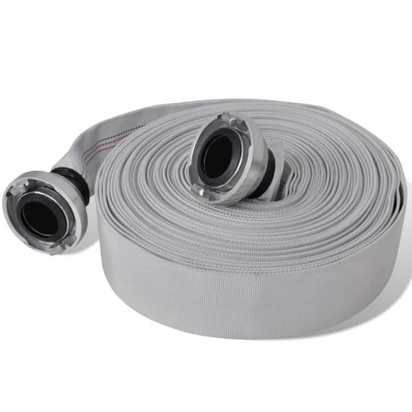 vidaXL 20m platt brandslang med 2-tums C-Storz-kopplingar
