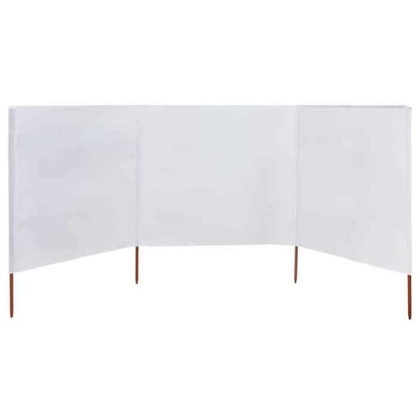 vidaXL 3 Panel Rumsavdelare Tyg 400x80 cm Sandvit