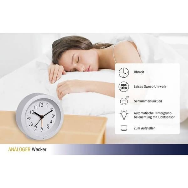 Väckarklocka - TFA - 60.1029.02 - Vit - Unisex - Inomhus