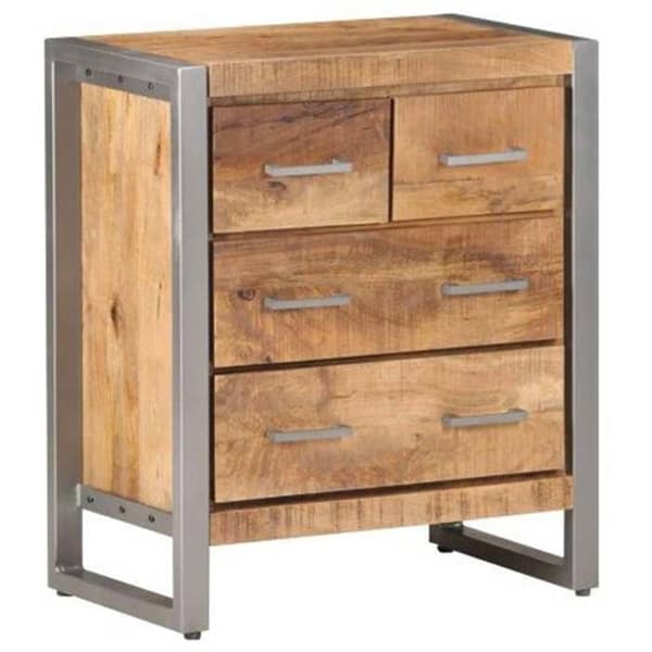 vidaXL Buffé 60x35x70 cm Rå mangoträ 323485