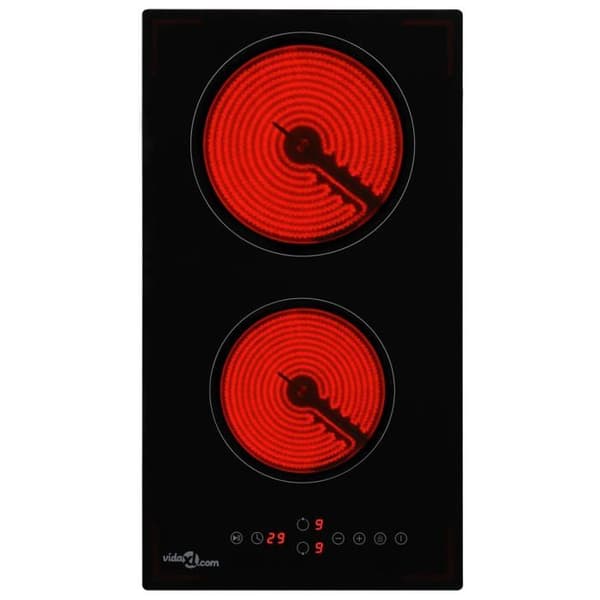 vidaXL Ceramic Hob 2 Brännare Touch Control 3000 W 50783