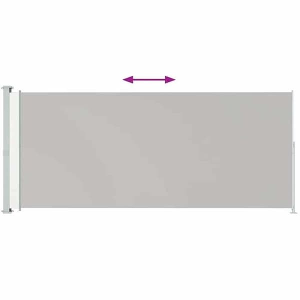 Sidofällbar solskärm - vidaXL - 180x500 cm - Kräm - 100% polyester - UV-resistent