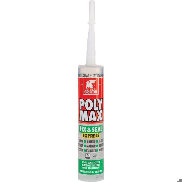 Mastikpolymer - GRIFFON - Poly Max F&S Express Crystal - 300 Gram - Hög elasticitet - Snabb härdning