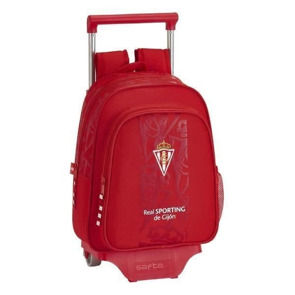 Rullväska - Real Sporting de Gijón - 705 - Röd - Polyester - Dragkedja