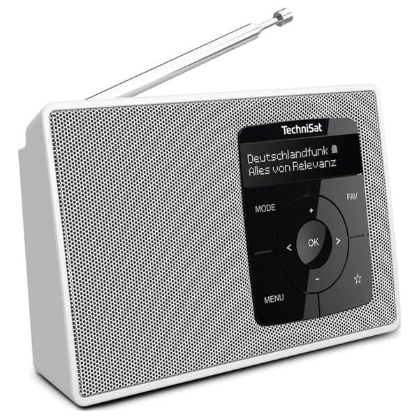 TechniSat DIGITRADIO 2 Bordsradio DAB+, FM DAB+, FM, Bluetooth väckarklocka funktion vit
