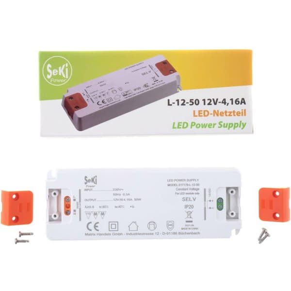 Transformator - SeKi - 317178 - 12 V DC - 4,16 A - 50 W