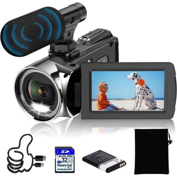 Videokamera - GENERIC - Windancy - 4K 60fps - 48MP - 18x digital zoom