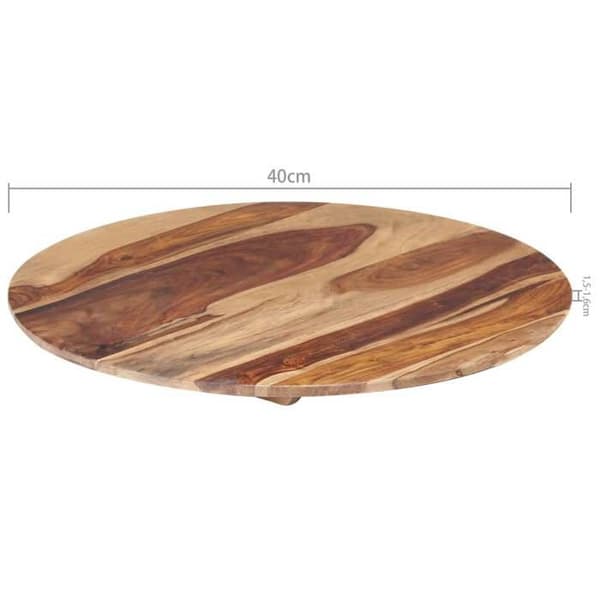 Ovalt Solid trä Bordsskiva 15-16 mm 40 cm