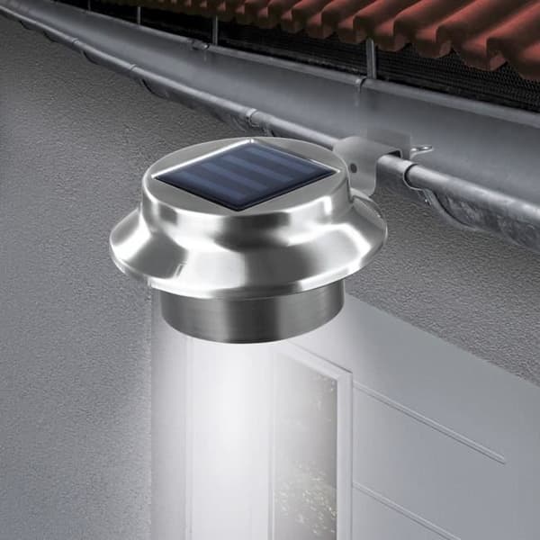 Solcellslampor - EASY-MAXX - Set med 3 - Rostfritt Stål - LED - Utomhus