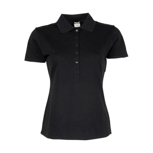 Polo dam Tee Jays Luxury Stretch - svart