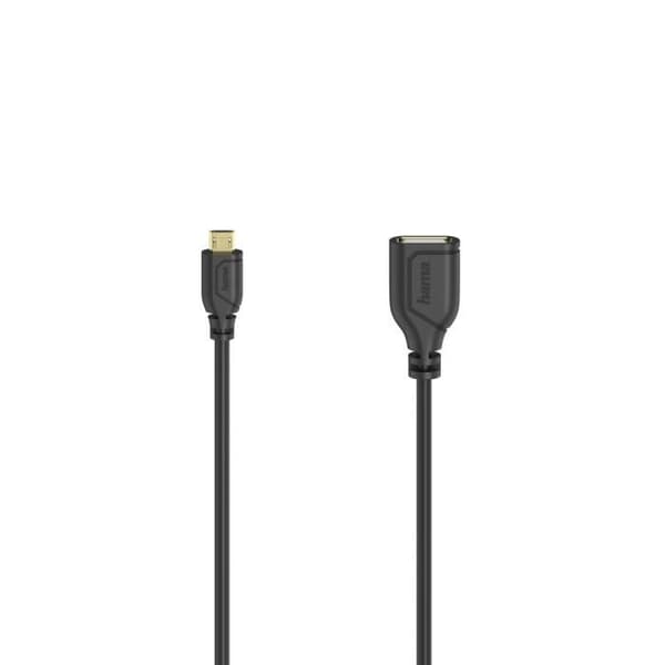Cabel Micro-USB OTG - HAMA - FLEXI-SLIM - USB 2.0 - 0,15 m - 480 Mbps