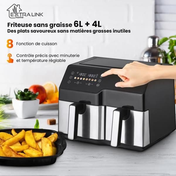 Luftfritös - EXTRALINK - Hem SJ-1000 - 10 L - 2500 W - Variabel temperatur