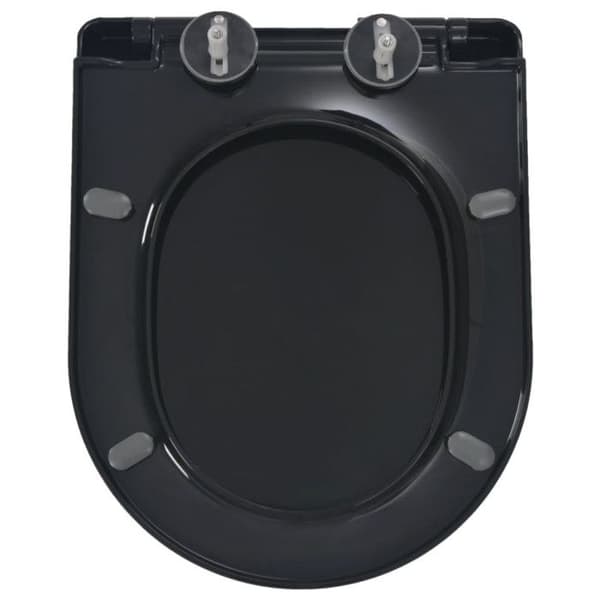 vidaXL Soft Close Toalettsits Quick Release Svart
