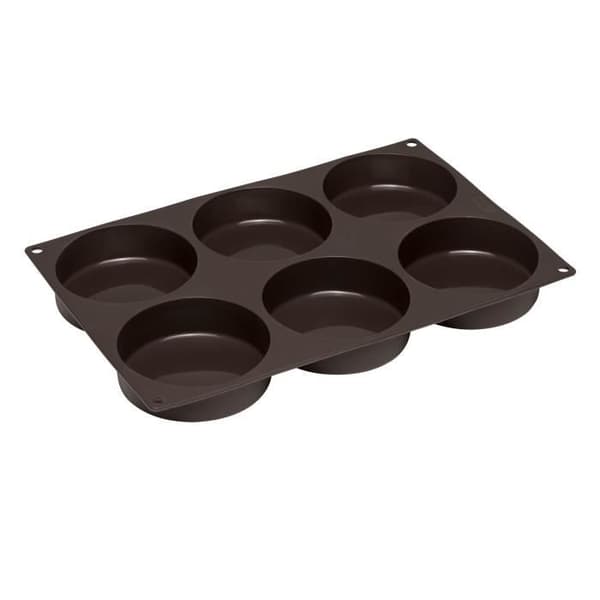 LURCH Set med 6 hamburgerformar - 33 x 22 cm - Brun