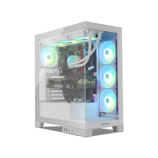 NOX Hummer GLOCK ARGB Semitorre ATX Templatglas USB-C Vit