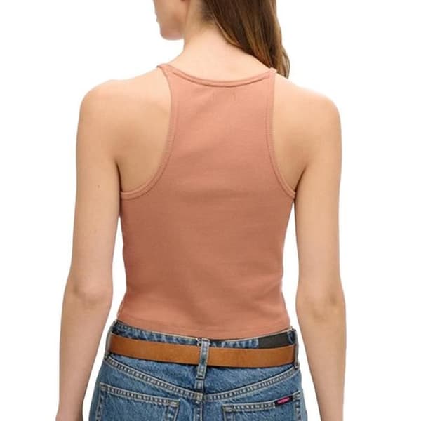 Superdry Essential Logo Racer Dam Topp Brun
