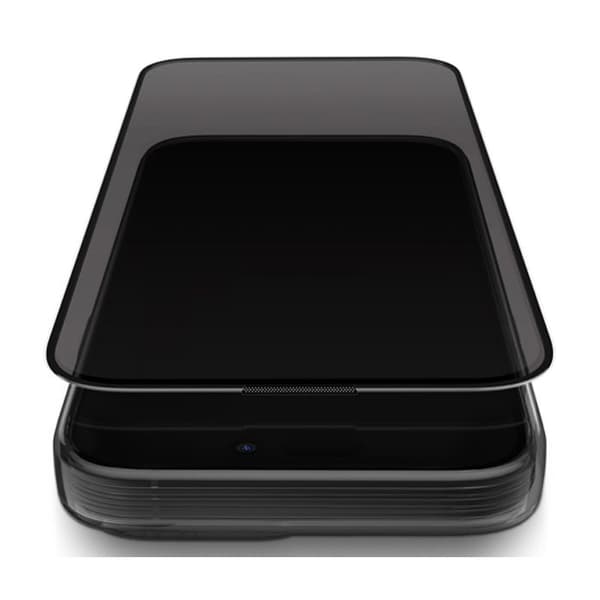Härdat glas - UNIQ - iPhone 15 Pro Max - Optix Privacy - Med applicator - Antispionage