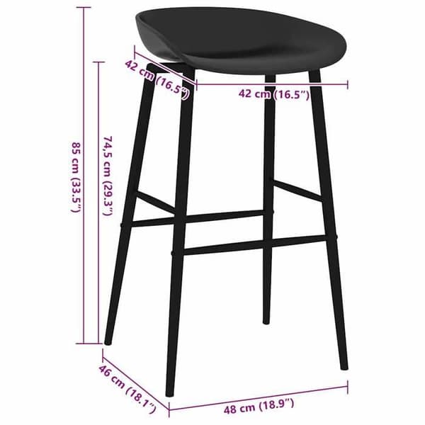 vidaXL 4x Barstolar Diskstolar Pubstolar Bistrostolar Barstolar Diskstolar 248167