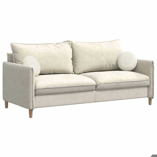 vidaXL Sittkuddar 2 st Kräm Ø30 x 13 cm Sammet 42014109