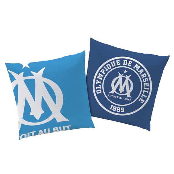 Tryckkudde 100% Polyester - OM SUPPORTERS - Blå - 40x40cm