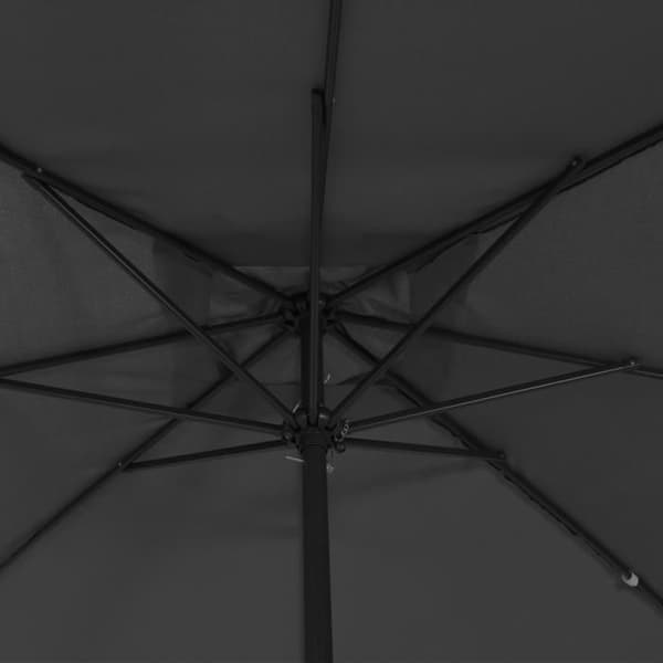 Fyrkantig trädgårdsparasol 295x245 cm Antracit