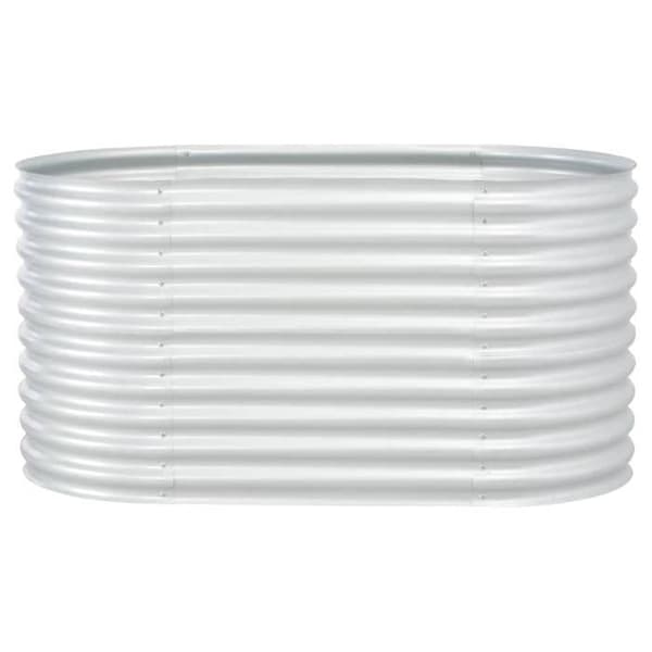 Planteringskärl - vidaXL - 160x80x81 cm - Galvaniserat stål - Silver - Rektangulär