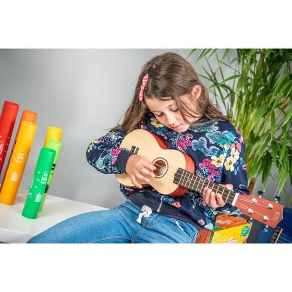 Ukulele - Ukulele - Beige - Barn - Trä - Aquila Nylgut strängar