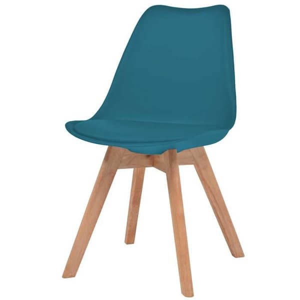 vidaXL Matstolar set om 2 Turkos Plast 244789