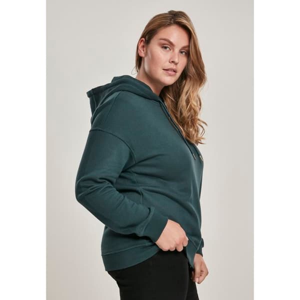 Plus size dam Urban Classic ribbad huvtröja