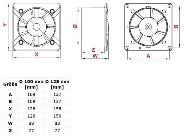 Utkast fläkt - AWENTA - WNI100T - 14W - IPX4 - Timer grå