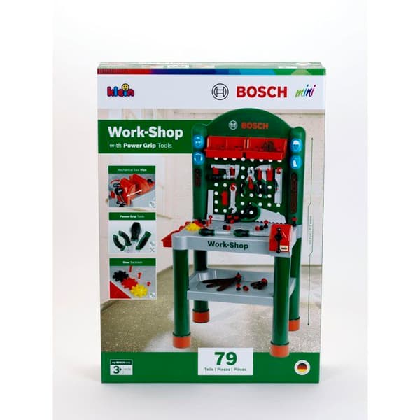 KLEIN - Bosch Work-Shop Toy Workbench med 79 tillbehör