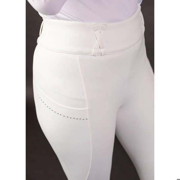 Tävlingstights full grip Harry's Horse Equitights Crystal - vit