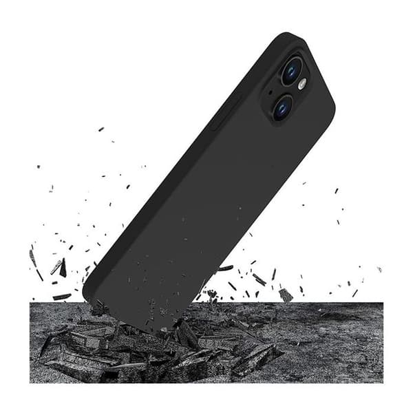 Siliconfodral - 3MK - iPhone 14 Plus - Svart - Halkfri - Stötskydd