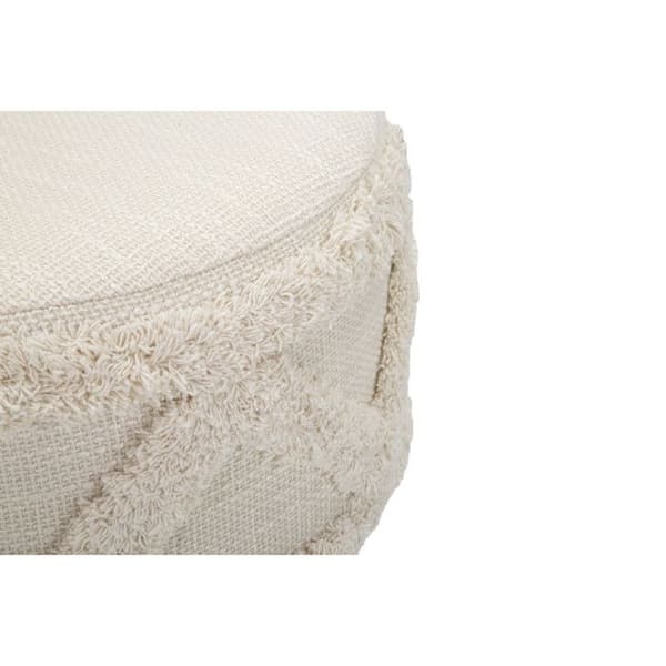 Puff med tuftad effekt "Damasco" 41cm Beige