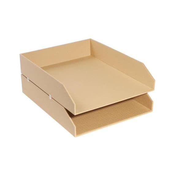Set med 2 set av 2 postkorgar OfficeByMe - Beige