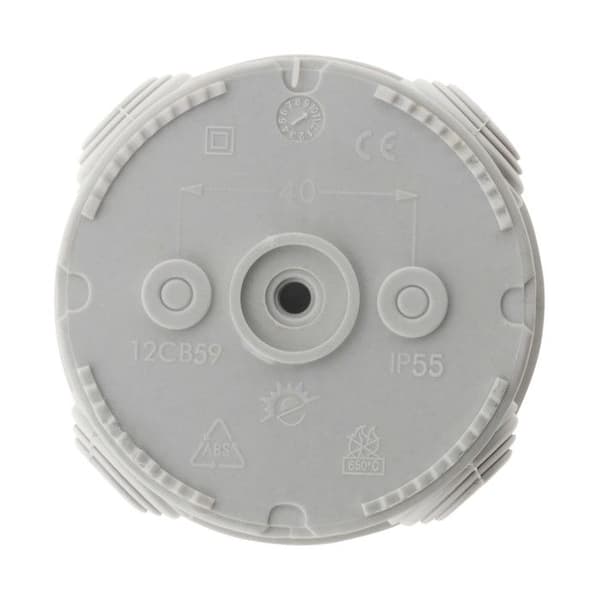 Vattentät låda Ø80x45mm IP55 - Grå - Zenitech