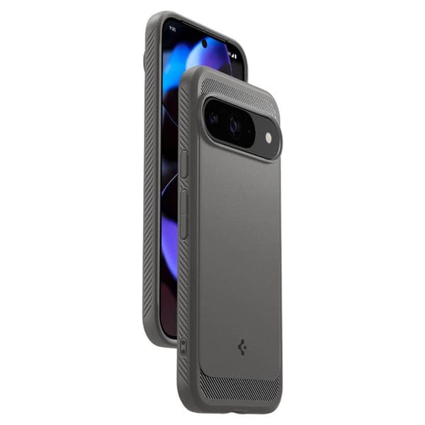 Spigen Rugged Armor – Skyddsfodral för Google Pixel 9/9 Pro (marmorgrå)
