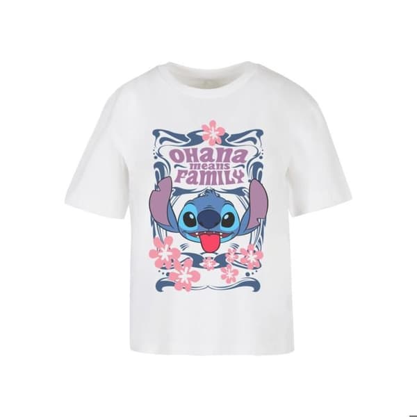T-shirt dam Merchcode Lilo & Stitch Ohana
